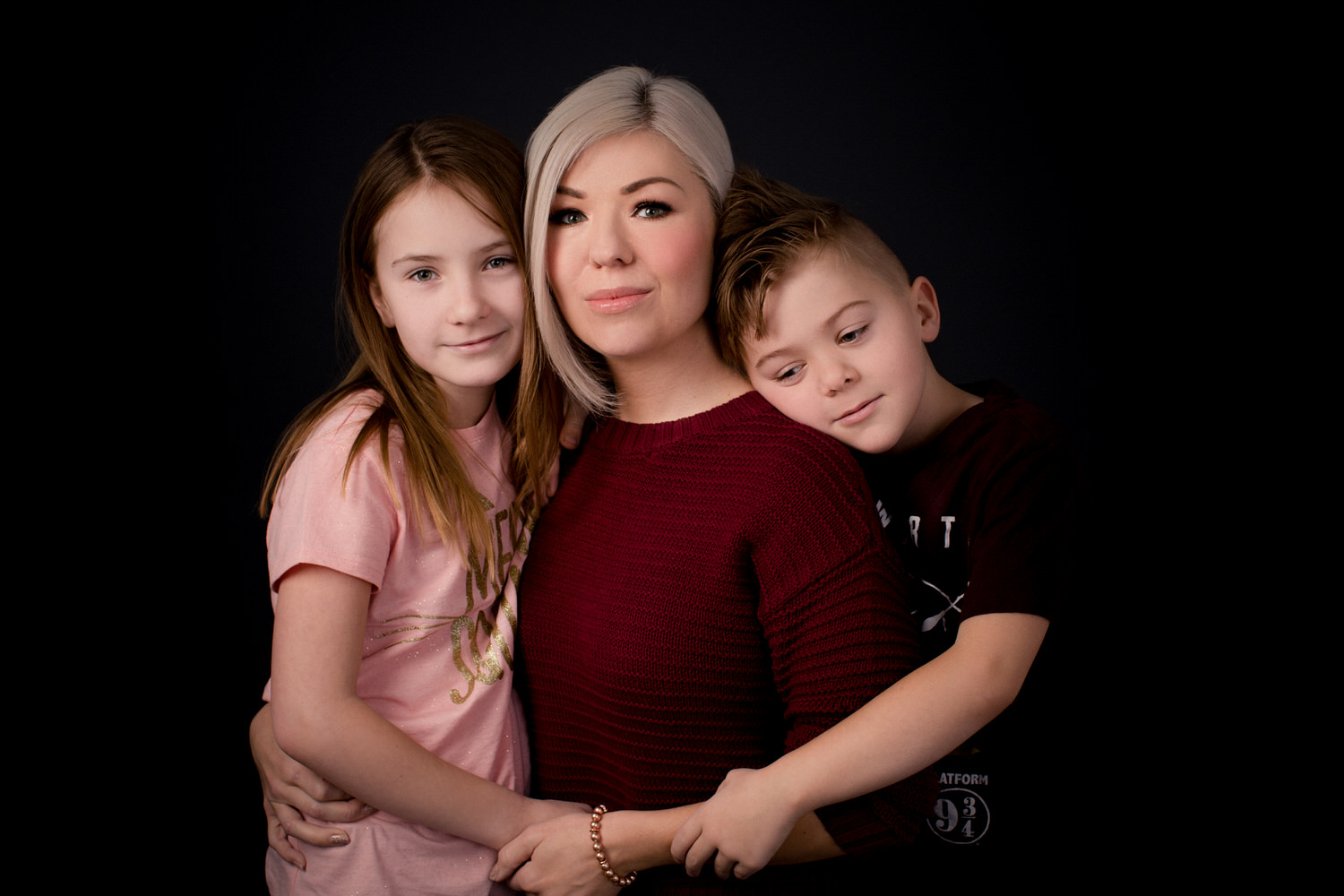 Calgary portrait of a family during a studio photography session in Calgary